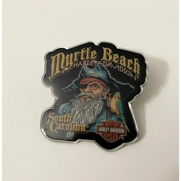2005 Harley Davidson Myrtle Beach South Carolina Pirate Parrot Pin Biker - Picture 1 of 11